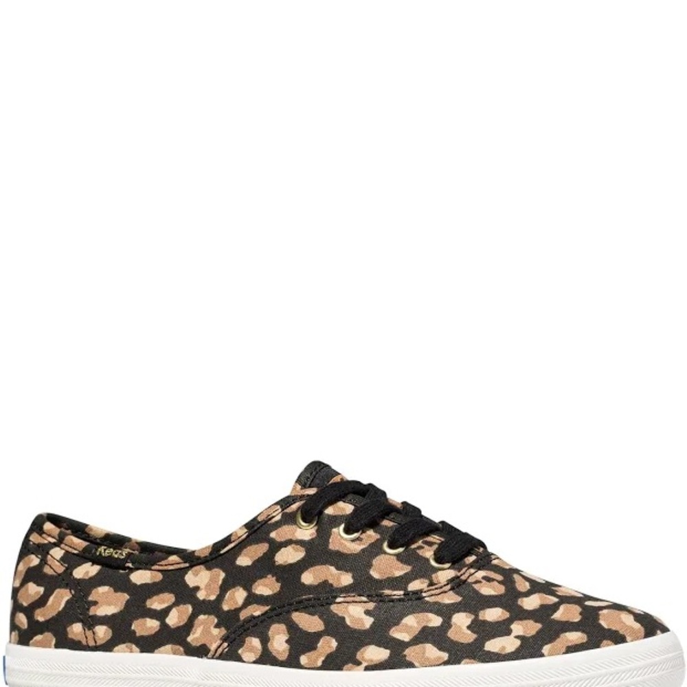 NWT Keds Champion Leopard Tan Black Sneakers Tennis Shoes 8.5 - Picture 2 of 9
